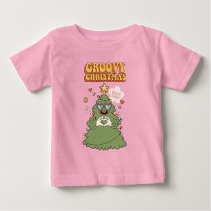 Groovyクリスマスツリー – ホリーすてきビベス ベビーTシャツ