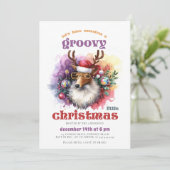 Groovyクリスマストナカイおもしろいークリスマスパーティー 招待状 (スタンド正面)