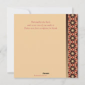 Groovyクリスマスレッド金ゴールドホリデーフォトカード シーズンカード (裏面)