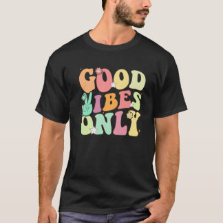 Groovyグッドおもしろいビーブズオンリーサマーバケーションポジット Tシャツ