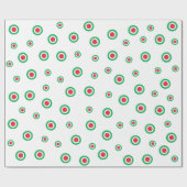 Groovyグリーンドットラッピング紙 ラッピングペーパー (フラット)