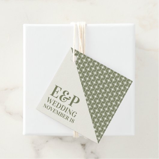 Groovyグリーンレトロ70結婚s フェイバータグ (インサイチュ)