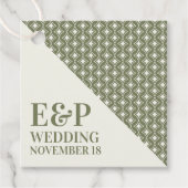 Groovyグリーンレトロ70結婚s フェイバータグ (正面)