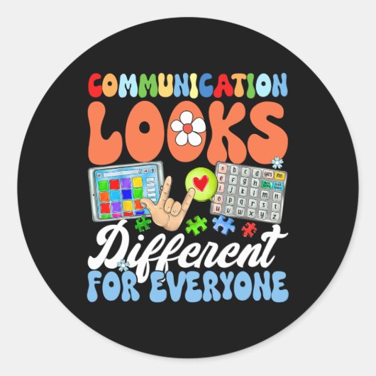 Groovyコミュニケーション違うは全員を対象 ラウンドシール (正面)