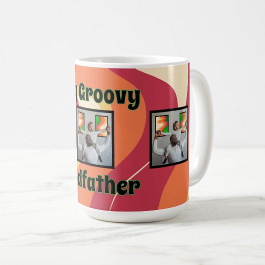 Groovyゴドファーザーレトロウェーブフォトマググ コーヒーマグカップ (正面右)