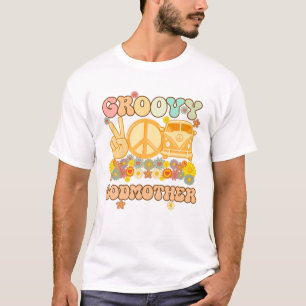 Groovyゴドマザーレトロマッチングファミリーベビーシャワー Tシャツ