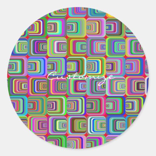 Groovyサイケデリック hippie-スタイルサンダー_Cove ラウンドシール (正面)