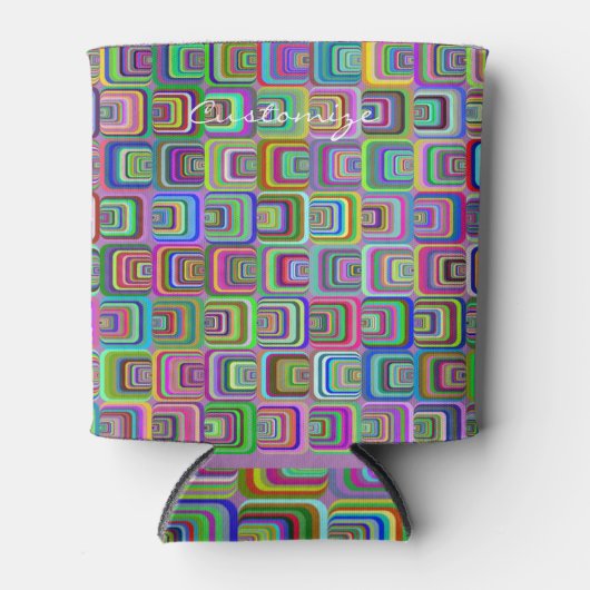 Groovyサイケデリック hippie-スタイルサンダー_Cove 缶クーラー (正面)