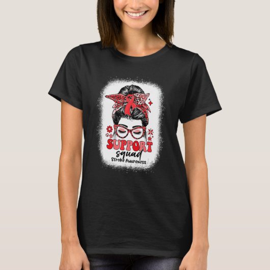 GroovyサポートスクワッドMessy Bunストローク認識度 Tシャツ (正面)