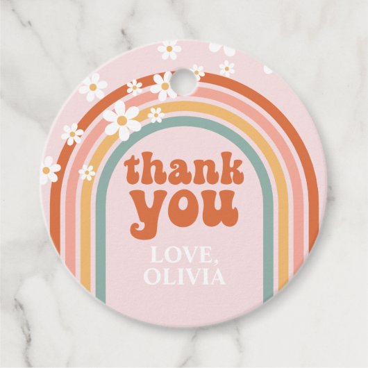 Groovyサンキューデイジーボホフローラレインボインボーフリット フェイバータグ (正面)