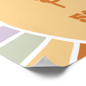 Groovyサンシャインガールバースデーパーティーウェルカムサイン ポスター (角)