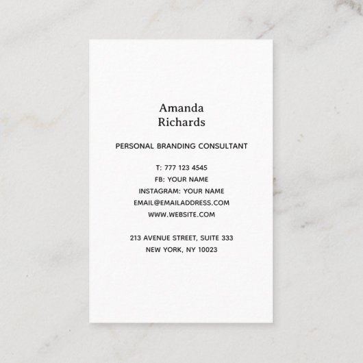 Groovyスタイルの背景を持つ名刺 名刺 (裏面)