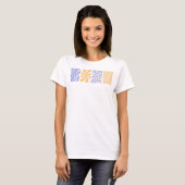 GroovyスタイルのHippie 70sポスター Tシャツ (正面フル)