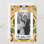 Groovyスタイルレトロ70年代70年代60年代 案内状 (正面)