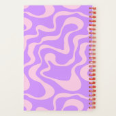Groovyスマイリーフェイスノートブック |パープル絞り染め ノートブック (裏面)