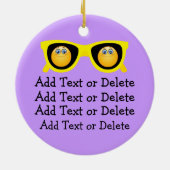 Groovyスマイルハッピー顔- SRF セラミックオーナメント (裏面)