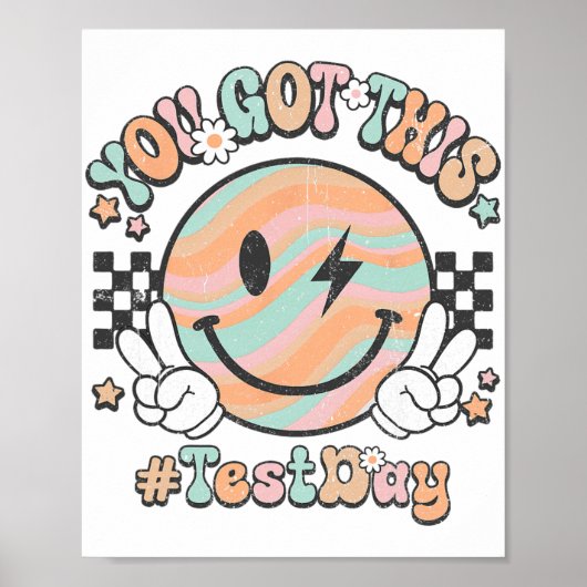 Groovyスマイル顔この得You Rock The Test Day ポスター (正面)