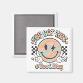 Groovyスマイル顔この得You Rock The Test Day マグネット (正面/裏面)