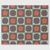 Groovyチガーリーェッカーボード、Y2Kラッピング ラッピングペーパー (フラット)