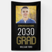 Groovyチャーム編集可能カラー卒業バナー 横断幕 (縦)