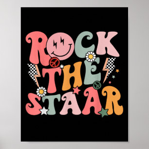 GroovyテストおもしろいデイRock The Staar Motivation ポスター