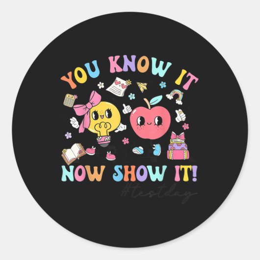 Groovyテスト日先生Teeあなたが知っている今Sho ラウンドシール (正面)