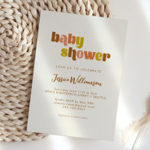 Groovyテラコッタピーチかわいいボホベイビーシャワー