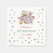 Groovyディスコボールクリスマスバースデーパーティナプキンス スタンダードカクテルナプキン (正面)