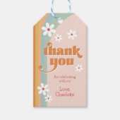 Groovyデイジーガールズ誕生日ありがとう ギフトタグ (正面)