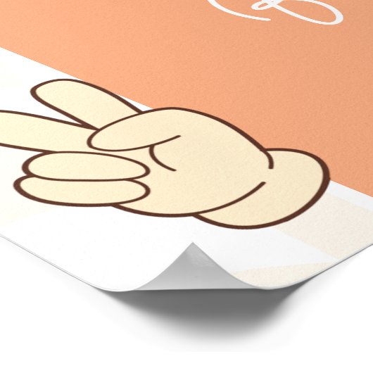 Groovyデイジーガールバースデーパーティーウェルカムサイン ポスター (角)