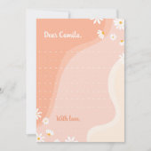 Groovyデイジータイムカプセルノートメッセージカード サンキューカード (正面)