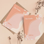 Groovyデイジータイムカプセルノートメッセージカード サンキューカード