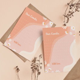 Groovyデイジータイムカプセルノートメッセージカード サンキューカード