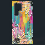 Groovyデイジードリーム – パインタリーハンドドローフローラ samsung galaxy s22 ultraケース<br><div class="desc">Groovyデイジードリーム電話ケース。エレキブルー、ピンク鮮やか、オレンジとイエローのレトロなデイジーを手で描いたこのレトロなフローラデザインを使って、あなたの携帯電話を際立たせなさいインスパイア。このよくはしゃぐパタアートーンはボホとヴィンテージのバイブを混ぜ合わせサイケデリックて、カラフルと美学の組み合わせを愛する人に最適お洒落である。ボホ、70年代、フローラデザインの愛好家にファンキー最適。個人用touchの名前の追加オリジナルのアートワークハンドはMelanie Garber (@melanie4816_art)によって描かれる</div>