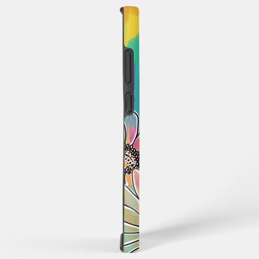 Groovyデイジードリーム – パインタリーハンドドローフローラ samsung galaxyケース (右側面)