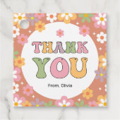 Groovyデイジーヒッピー誕生日ありがとう フェイバータグ (正面)