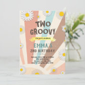 Groovyデイジーヒッピー60s招待 招待状 (スタンド正面)