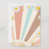 Groovyデイジーヒッピー60s招待 招待状 (裏面)