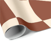 Groovyデイジーフローラチェッカーボード、Y2K 90sラッピング ラッピングペーパー (ロールコーナー)