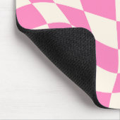 Groovyデイジーフローラハートチェッカーボード, Y2K 90s マウスパッド (コーナー)