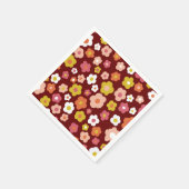 Groovyデイジーフローラ誕生日パーティーカスタム スタンダードカクテルナプキン (角)