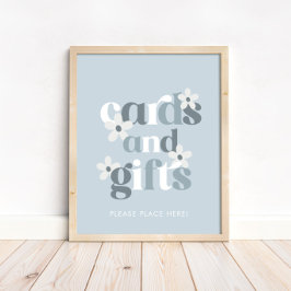 Groovyデイジーモダンボホ誕生日カード&ギフト ポスター