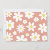 Groovyデイジーレトロ誕生日パーティー写真 サンキューカード (裏面)