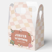 Groovyデイジーレトロ1st誕生日パーティー フェイバーボックス (オープン)