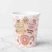 Groovyデイジーレトロ1st誕生日パーティー 紙コップ (正面)