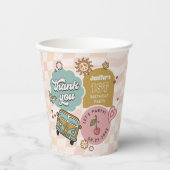 Groovyデイジーレトロ1st誕生日パーティー 紙コップ (正面)