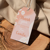 Groovyデイジー誕生日サンキューラベル