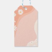 Groovyデイジー誕生日サンキューラベル ギフトタグ (裏面)