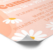 Groovyデイジー誕生日タイムカプセルポスター ポスター (角)