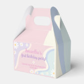 Groovyデイジー誕生日パーティーの好意ボックス フェイバーボックス (正面サイド)